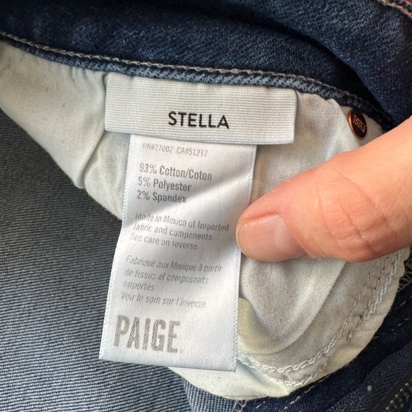 Paige Denim Stella High-rise Straight Leg Sz 32 in Soleil Destructed Wash - Picture 7 of 10